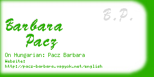 barbara pacz business card